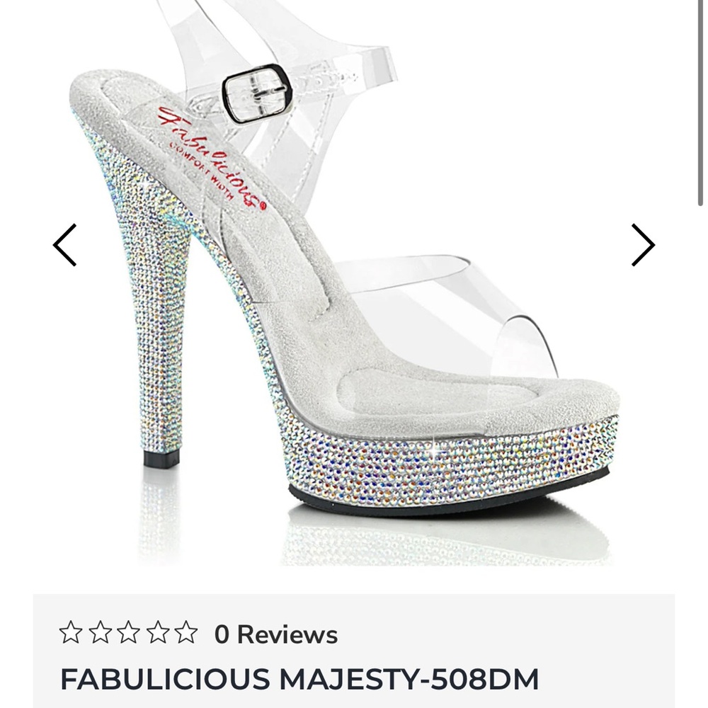 Brand new in box Fabulicious Swarovski rhinestone heels